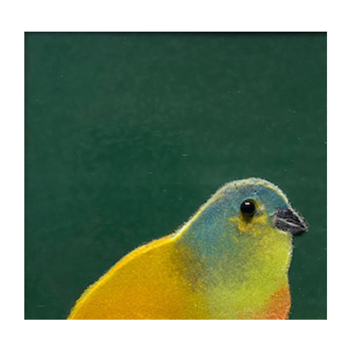Birdie Forest Green - Glass Sculpture