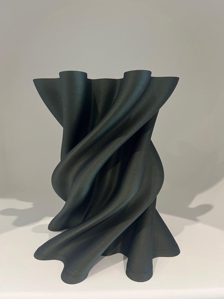 The Daily Rabbit Woods Vase in Black and Gold Galaxy 35CM