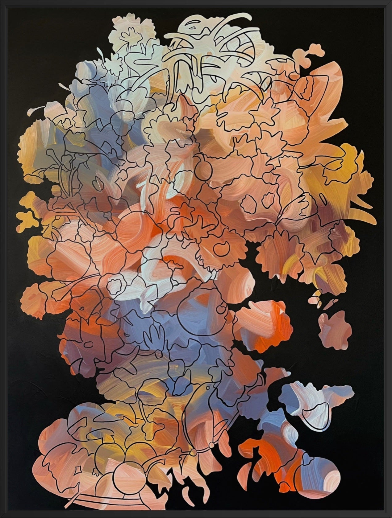 Romantic Flowers - Original Painting by Artist Lara Moisi