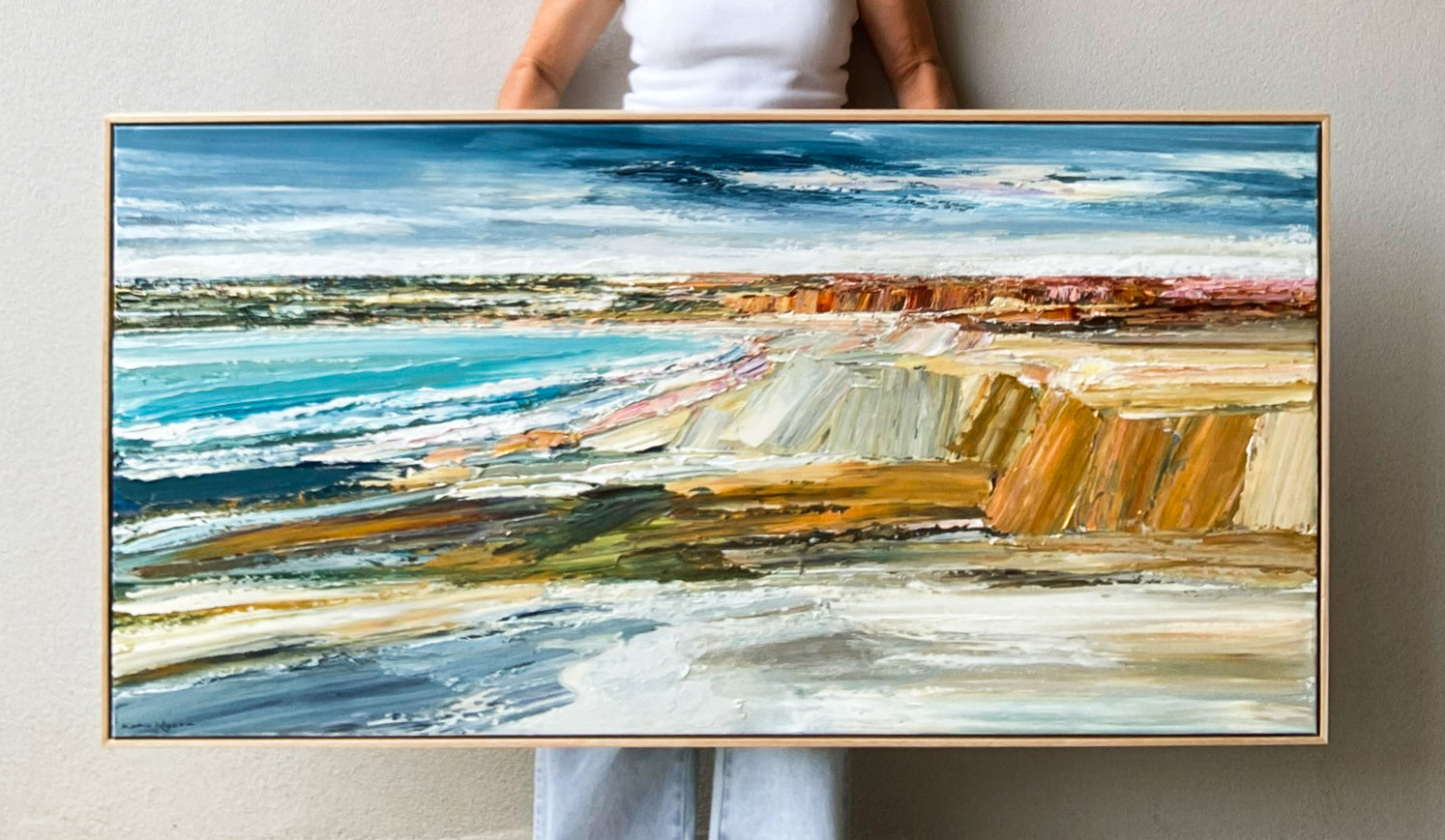 Katie Wyatt - Guilded Coast - Original Coastal Painting