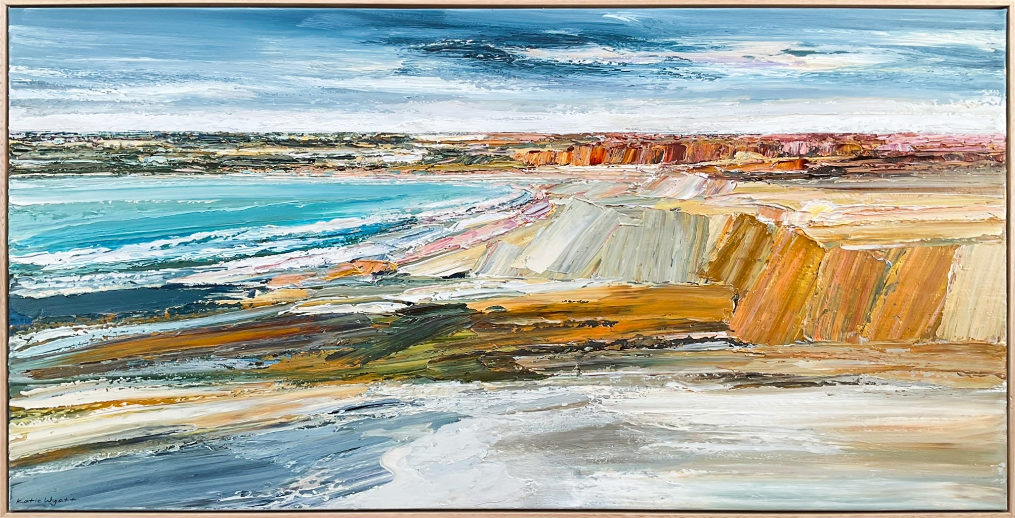 Katie Wyatt - Guilded Coast - Original Coastal Painting