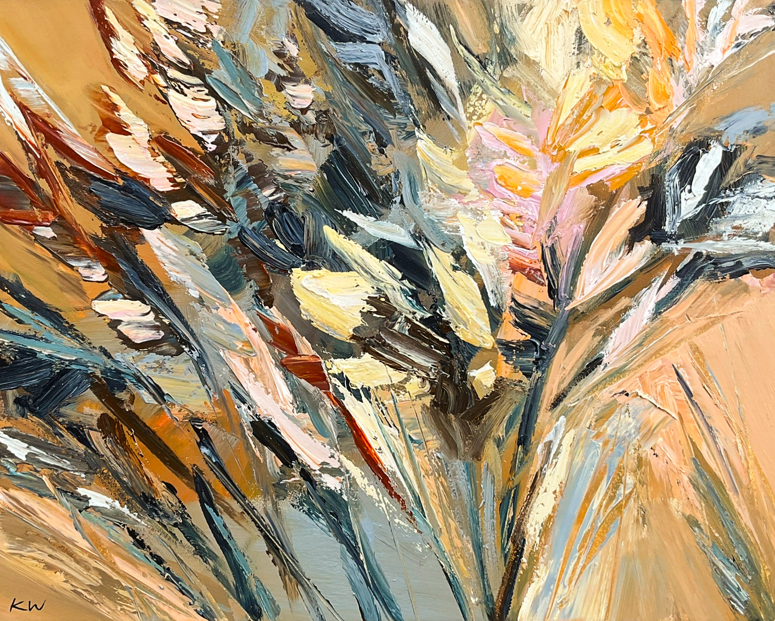 Katie Wyatt - Golden Hour - Original Floral Painting