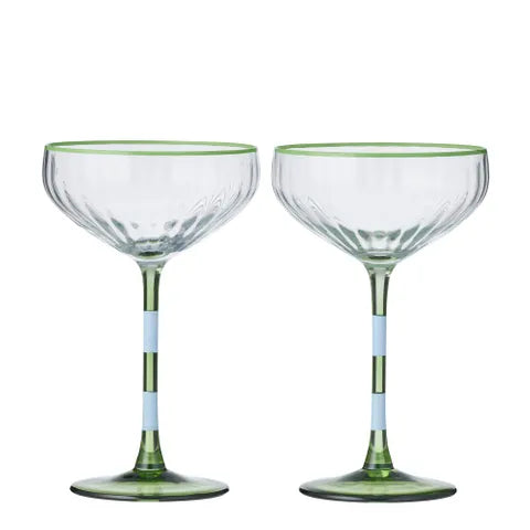 Lena Glass Coupe blue / green