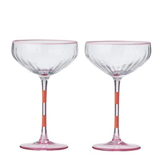 Lena Glass Coupe pink / orange