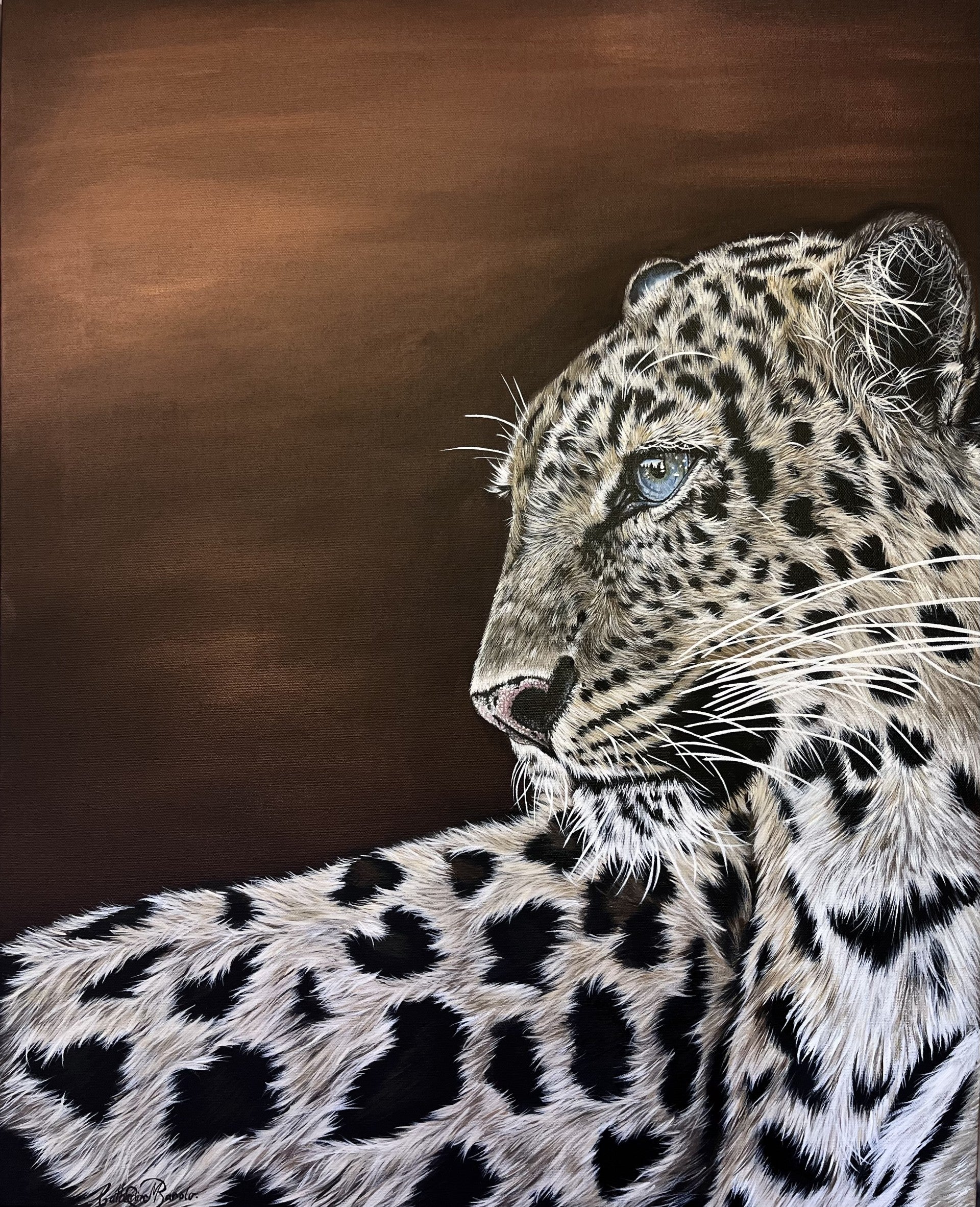 Leopard - Original Painting by Artist Catherine Barolo