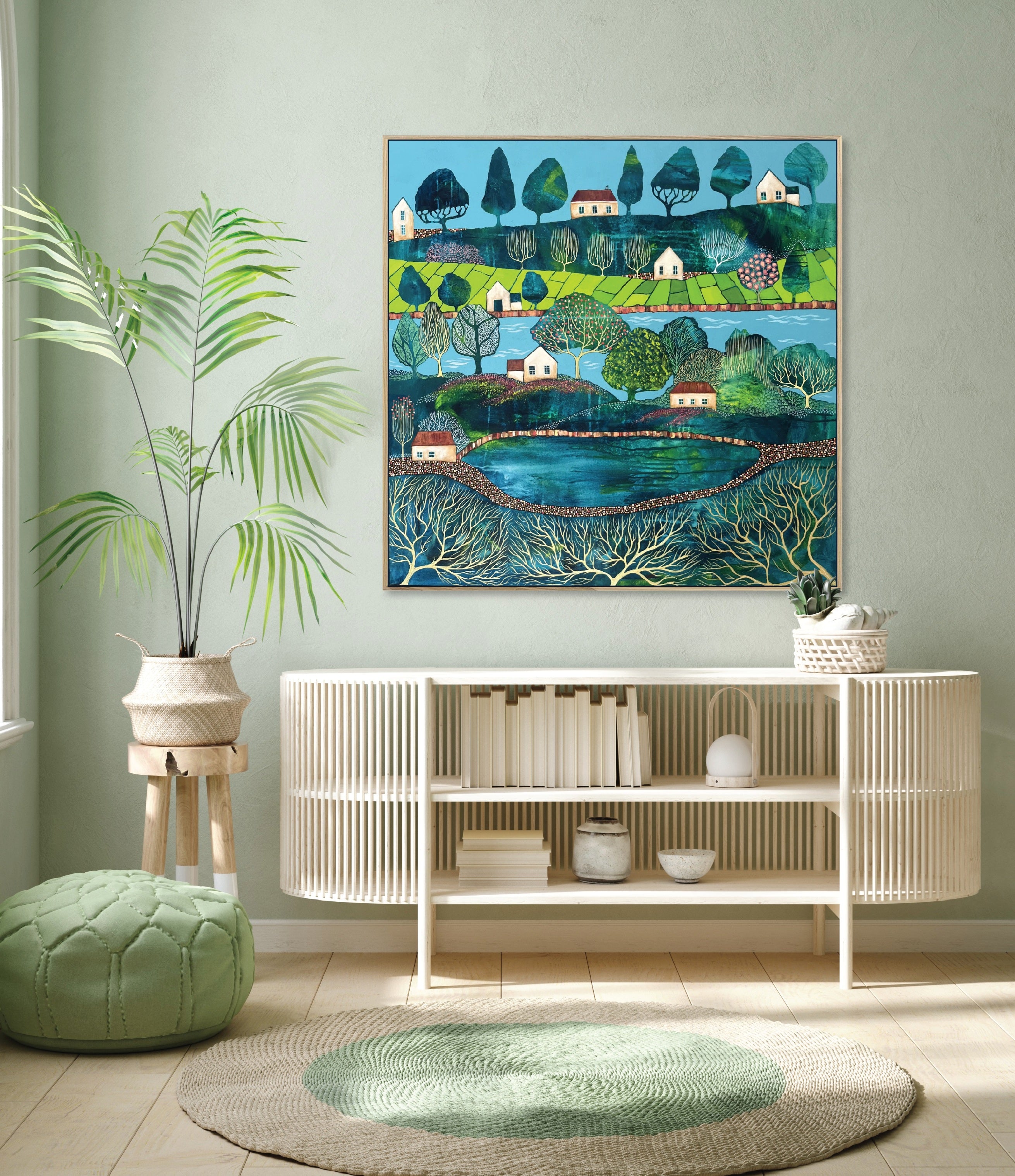 Reflections on a lake