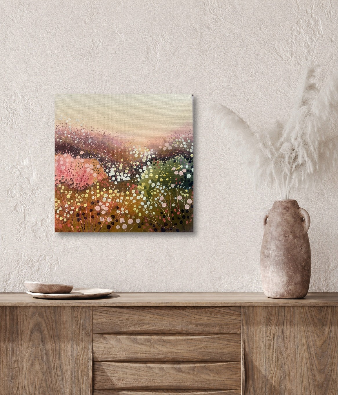 Pink Haze - Original painting by Divya Bahukhandi