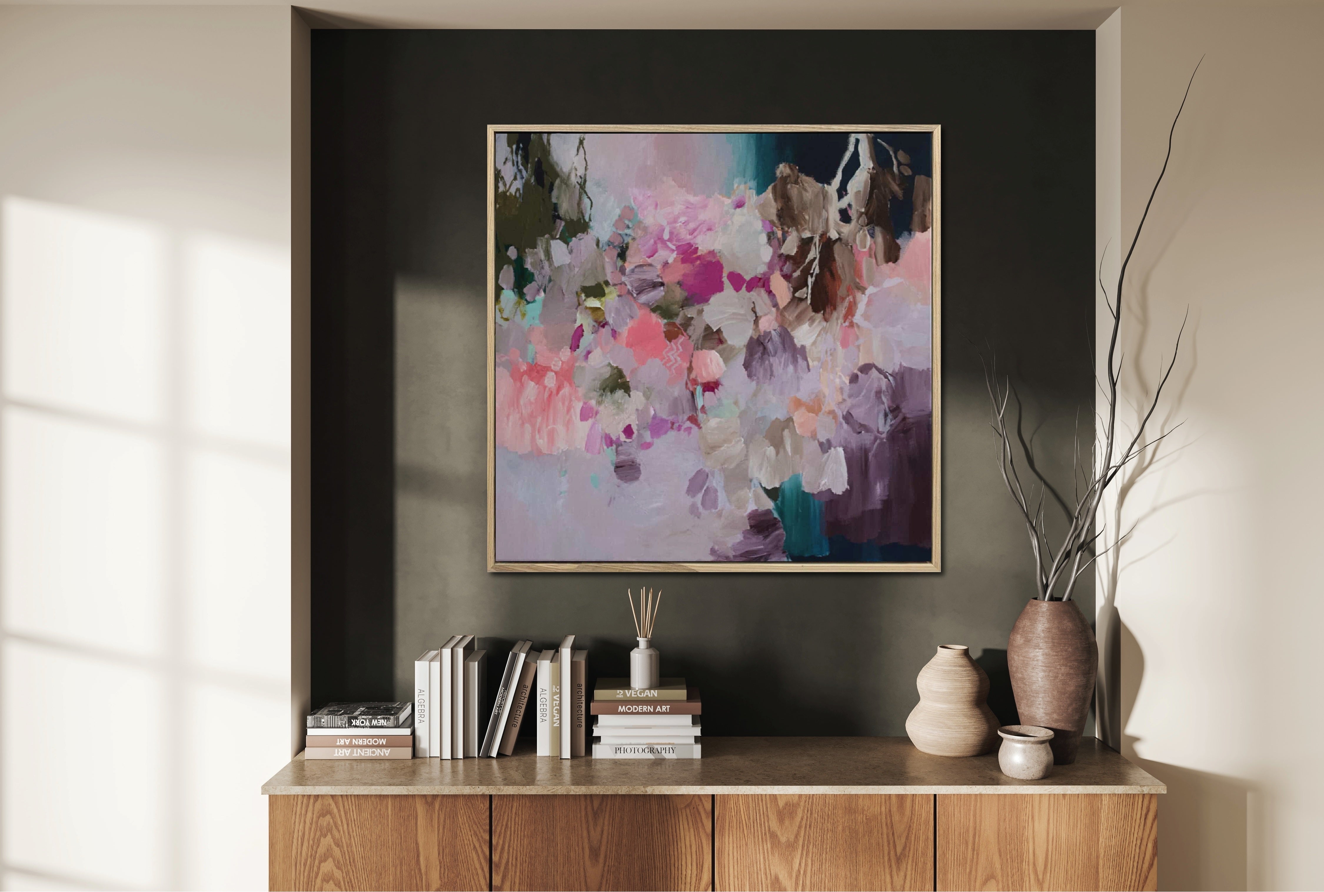 Beneath the quiet blooms