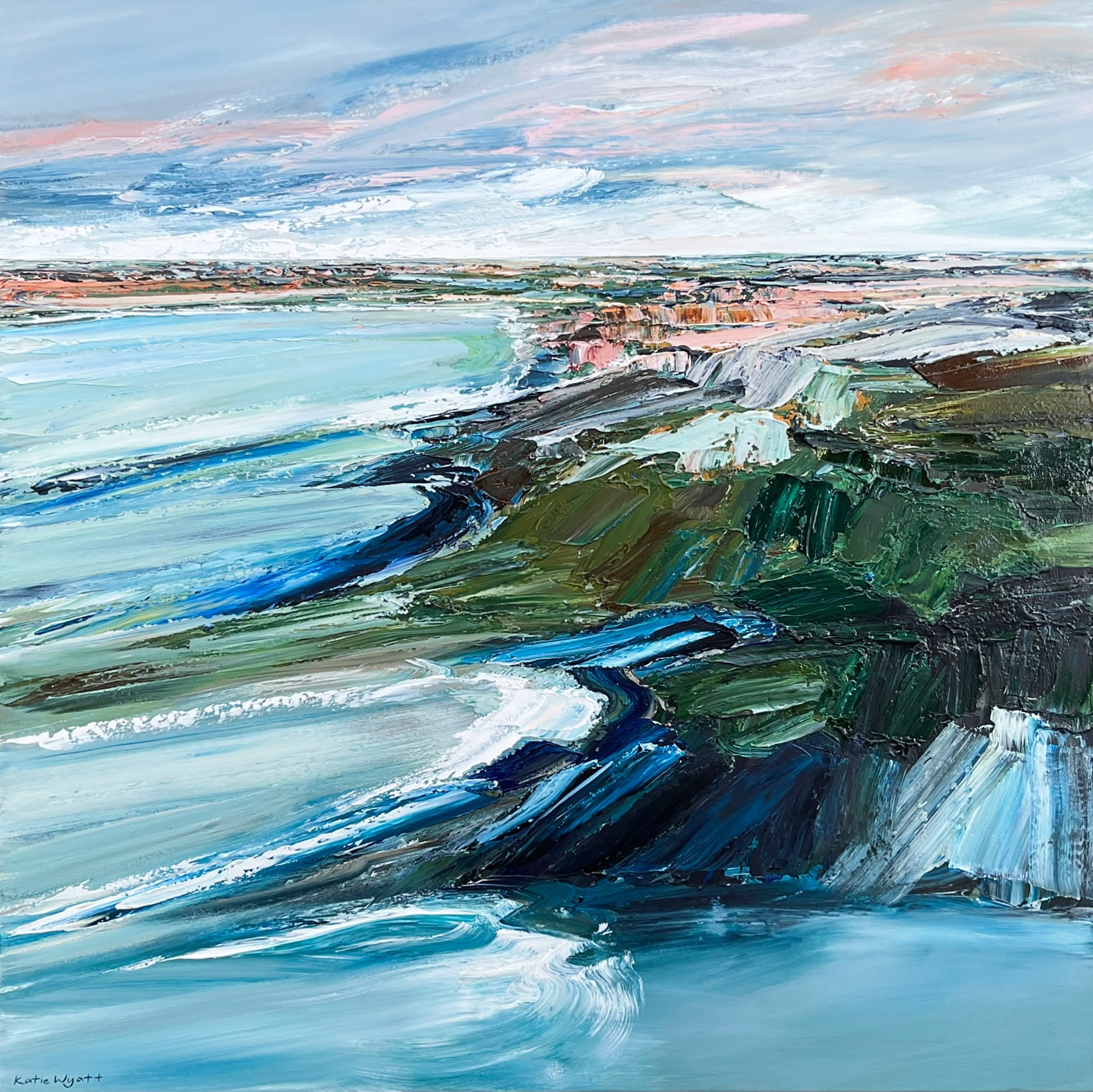 Katie Wyatt - Wild Shore -Original Coastal Painting