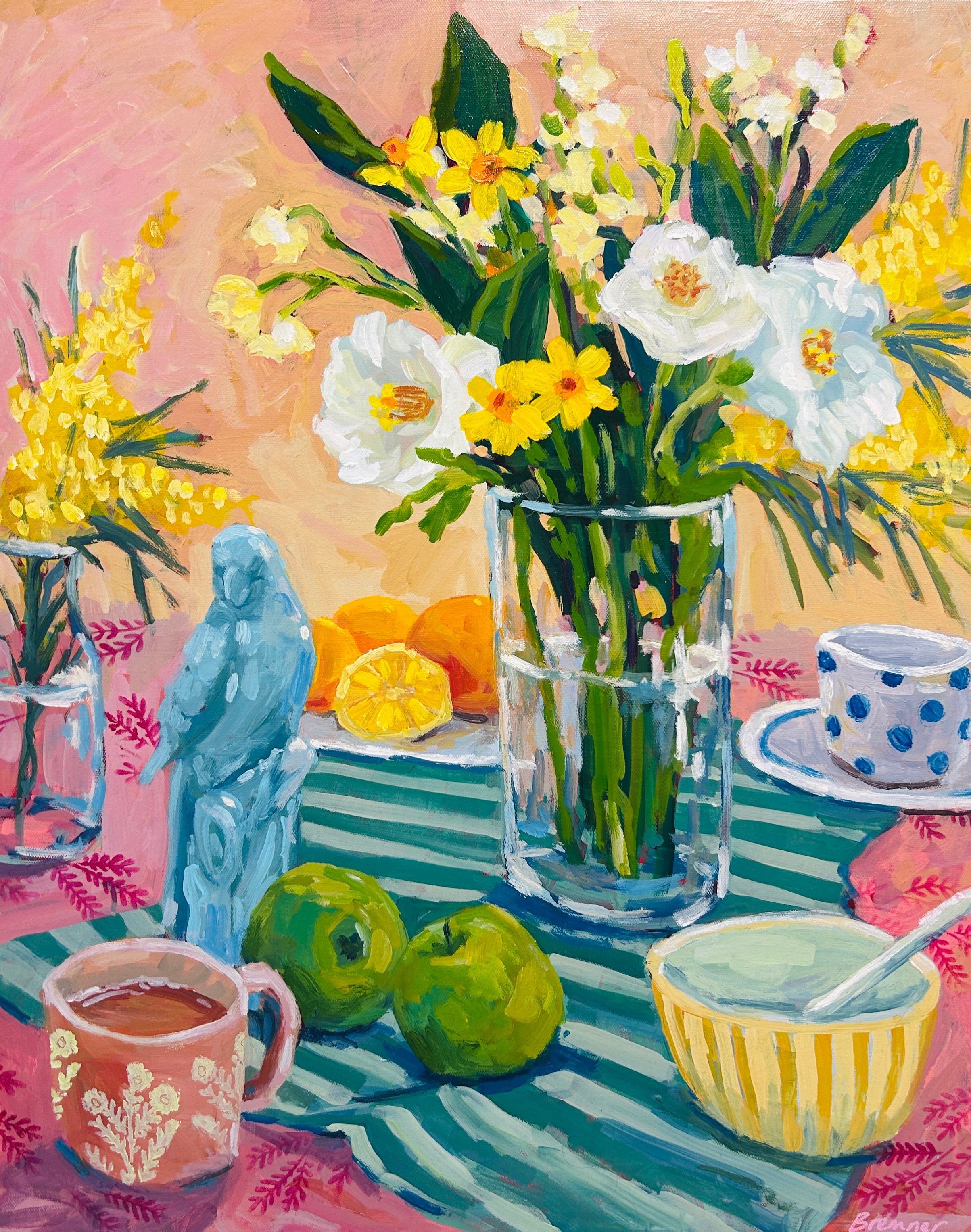 Cool blue morning tea