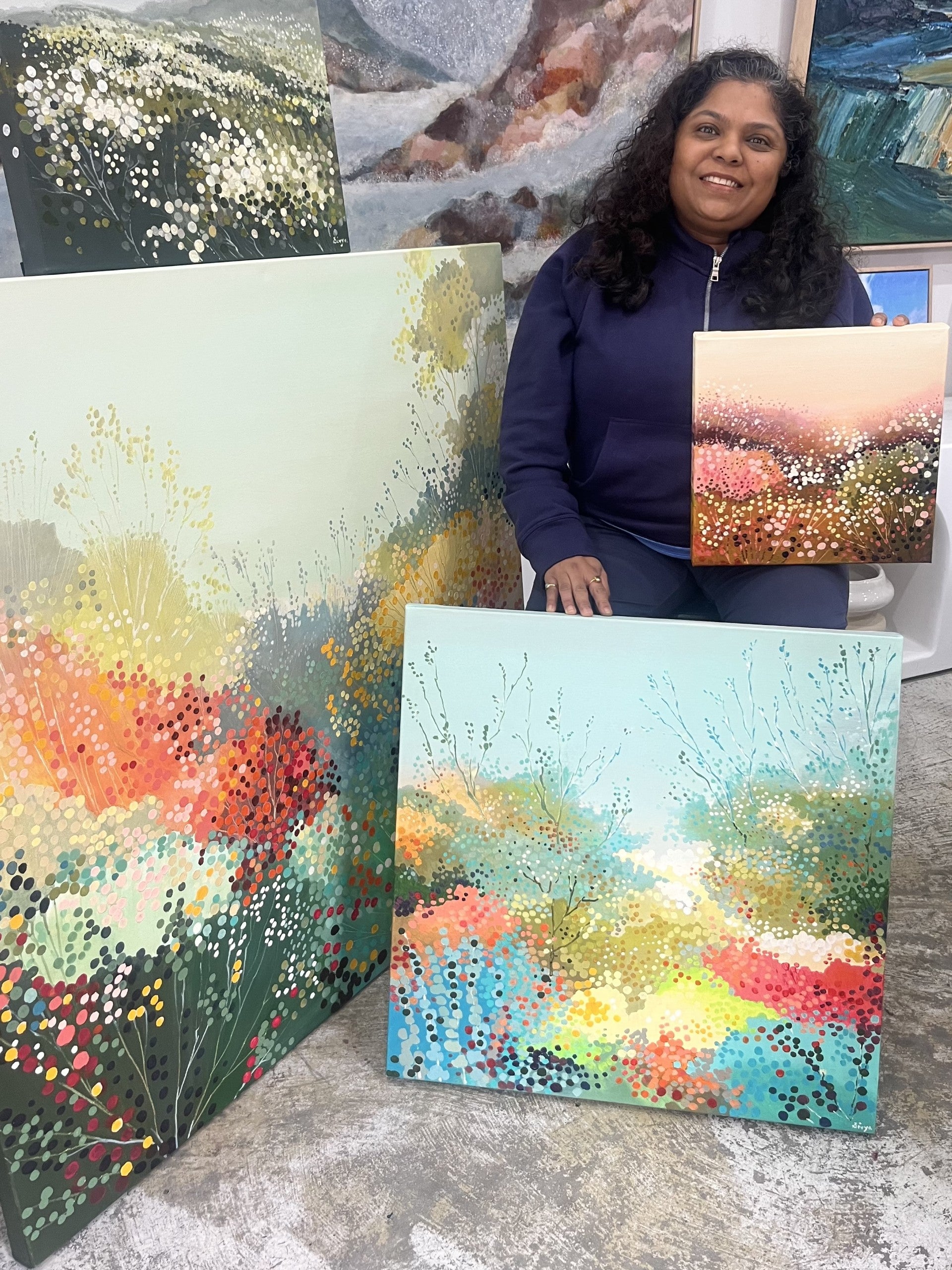 Shimmering Memories - Original painting by Divya Bahukhandi