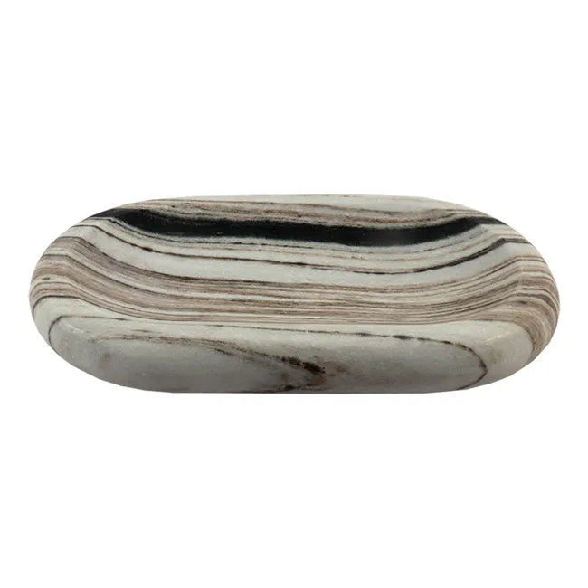 Rufus Indra Pill Shallow Bowl - Zebra Marble