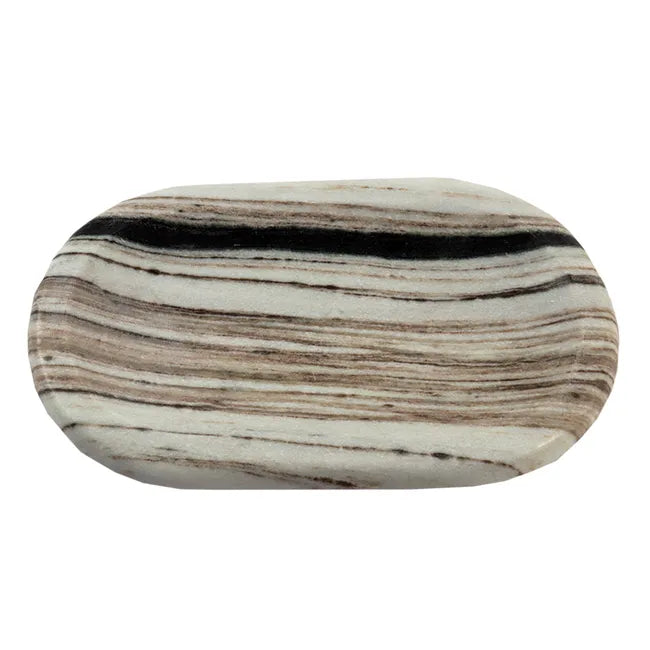 Rufus Indra Pill Shallow Bowl - Zebra Marble