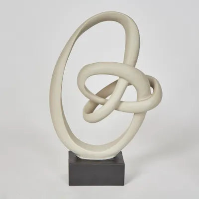 Sana Abstract Sculpture Grey and Black Stand