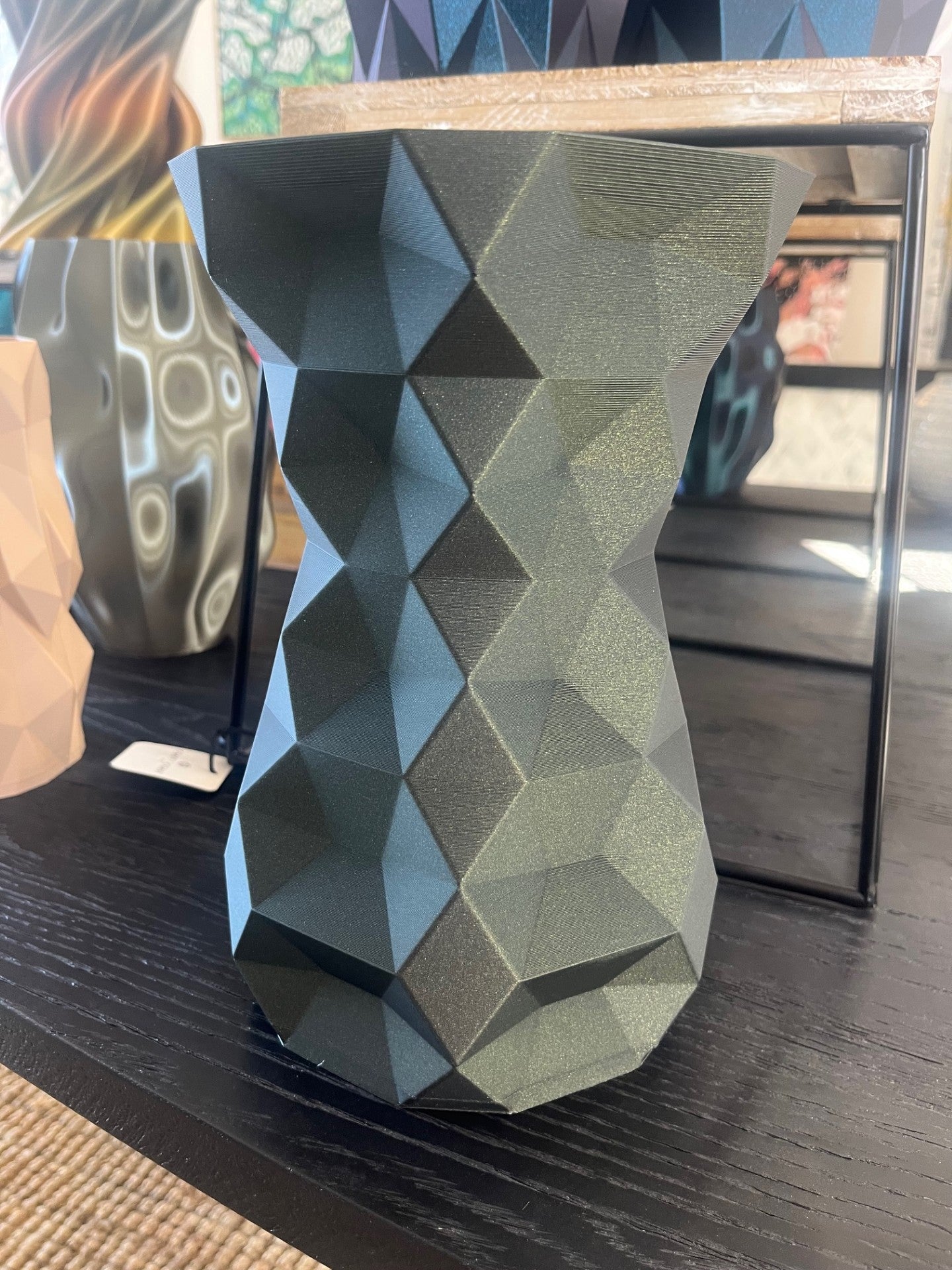 The Daily Rabbit CASTLE VASE 25 cm Black and Gold Galaxy