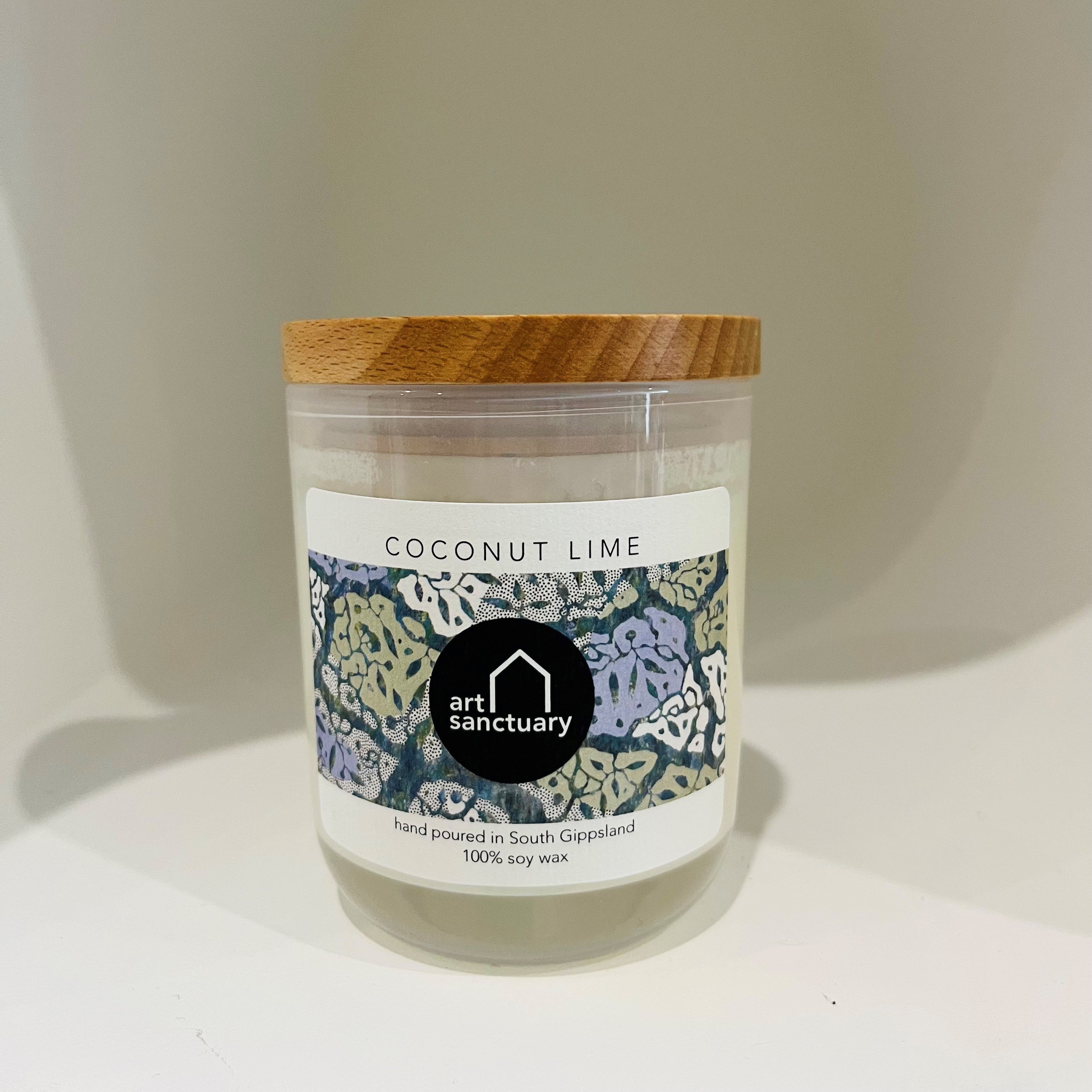 Coconut and Lime hand poured soy wax candle