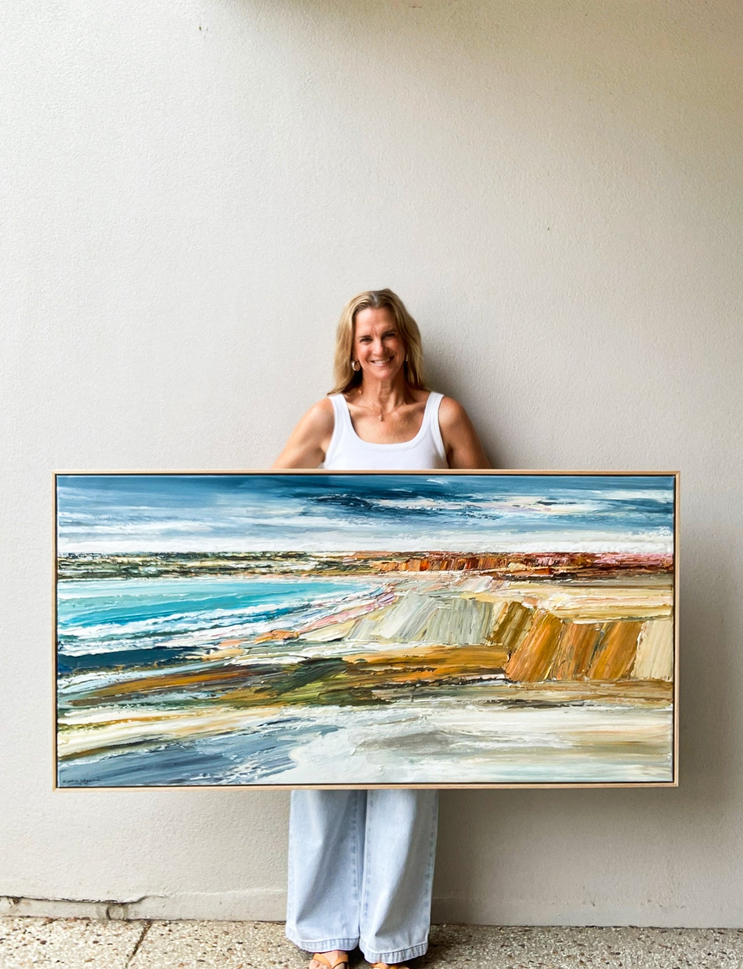 Katie Wyatt - Guilded Coast - Original Coastal Painting