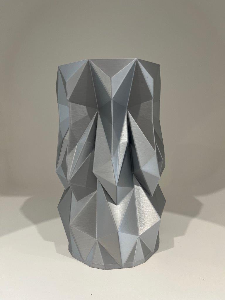 The Daily Rabbit Glacier Vase in Light Silver Silk