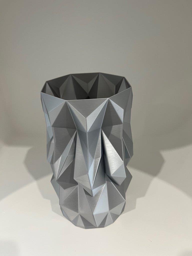 The Daily Rabbit Glacier Vase in Light Silver Silk