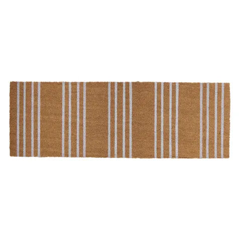 Julien PVC Back Coir Mat 40 x 120cm White