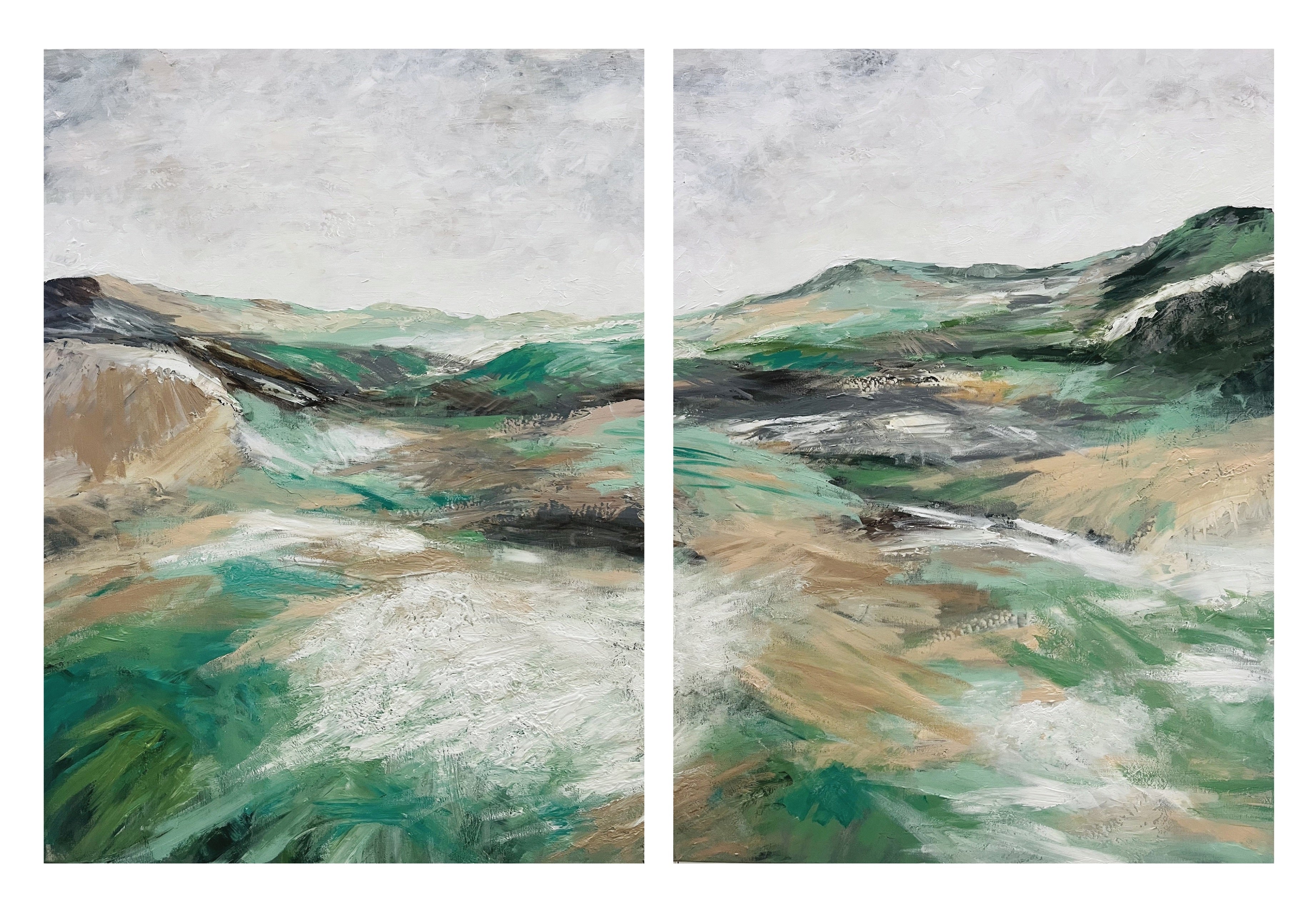 See you in my dreams - Diptych Original Painting by Sherren Comensoli