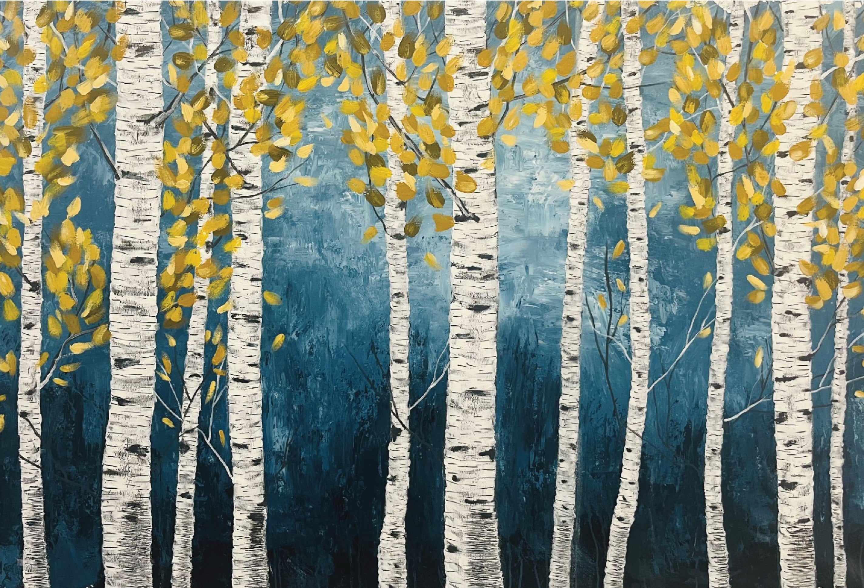 The dance of birch and leaf