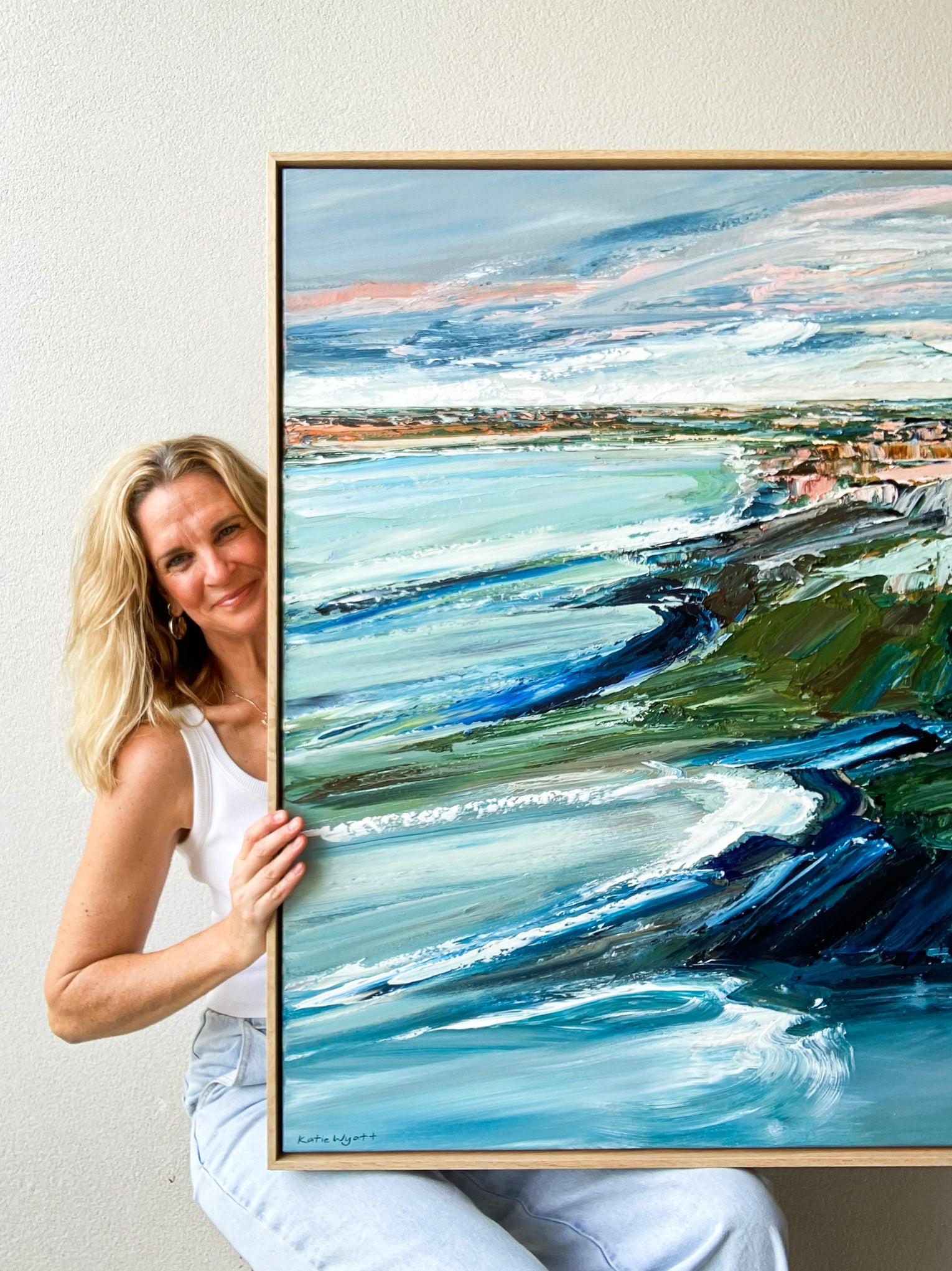 Katie Wyatt - Wild Shore -Original Coastal Painting