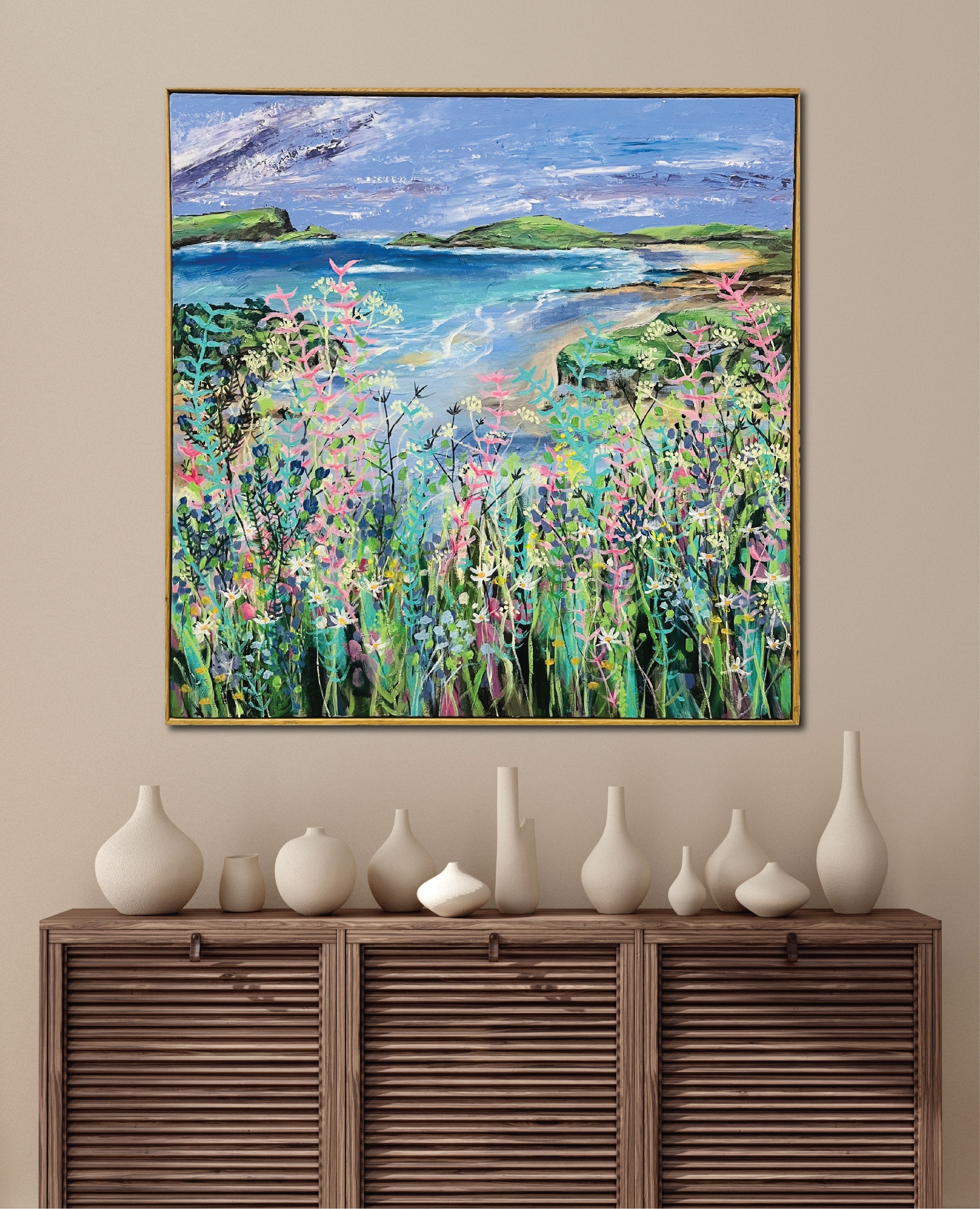 Where the wild shore blooms