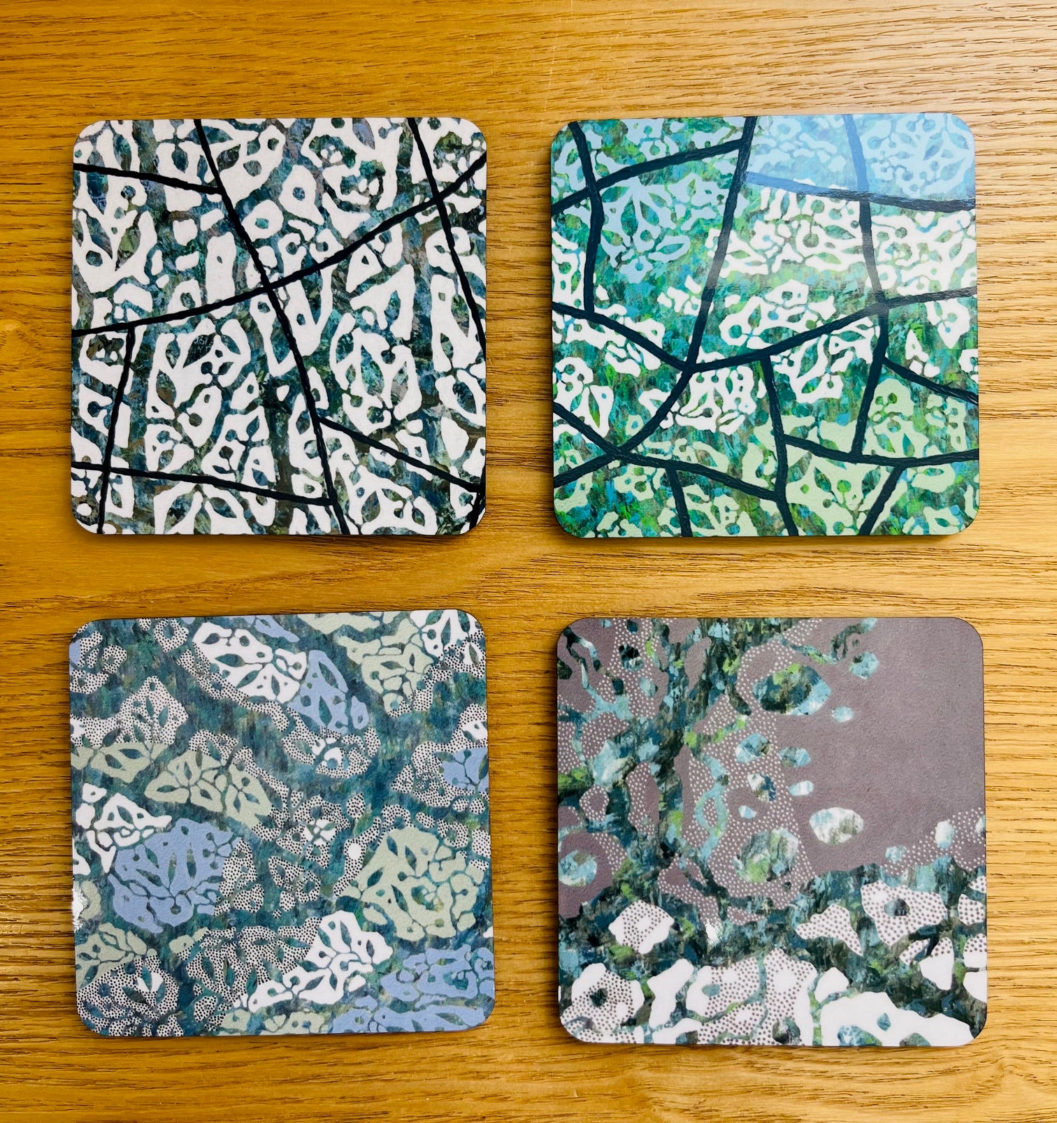 Coasters - Set of 4 Blue collection