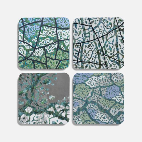 Coasters - Set of 4 Blue collection