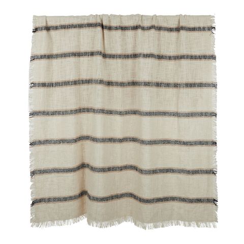 Delphi Cotton Throw in Natural and Black