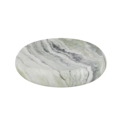 Mineral marble dish green