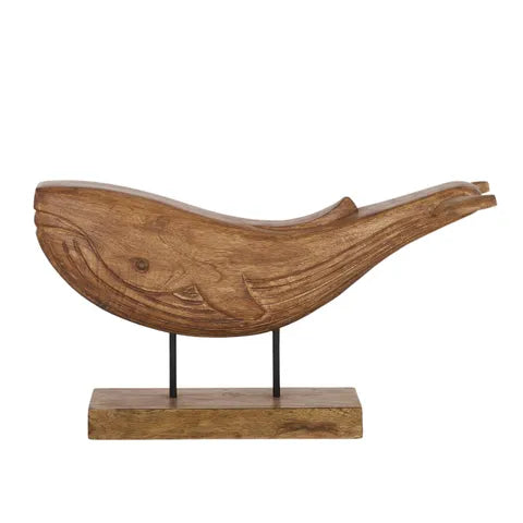 Winston Wood Whale Sculpture