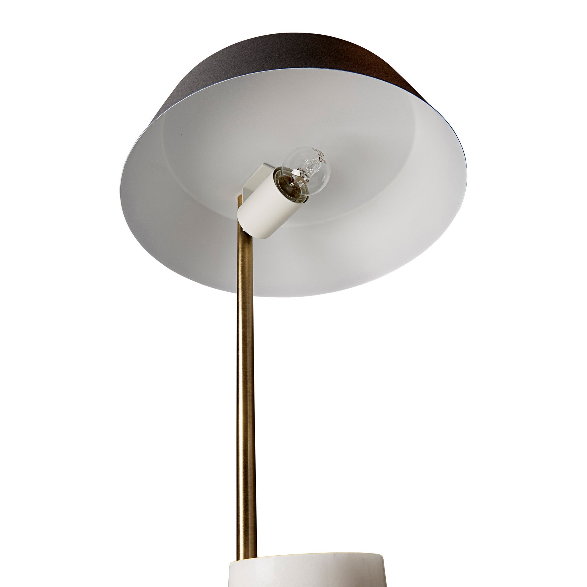 Fern Table Lamp in White Marble