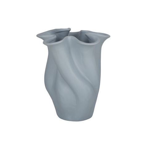 Lyla Ceramic Vase in Steel Blue