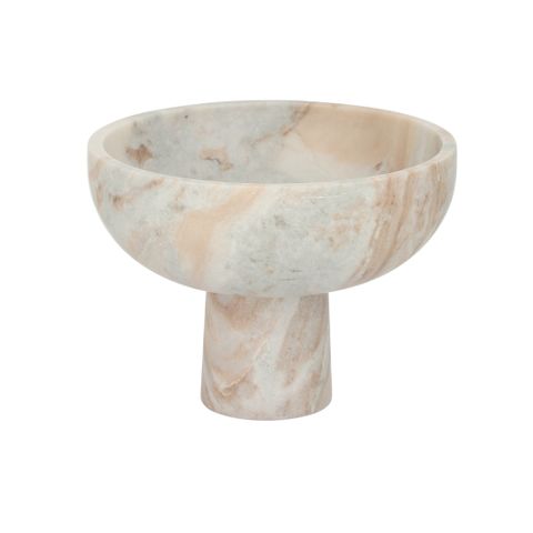 Marco Marble Footed Bowl in Nude