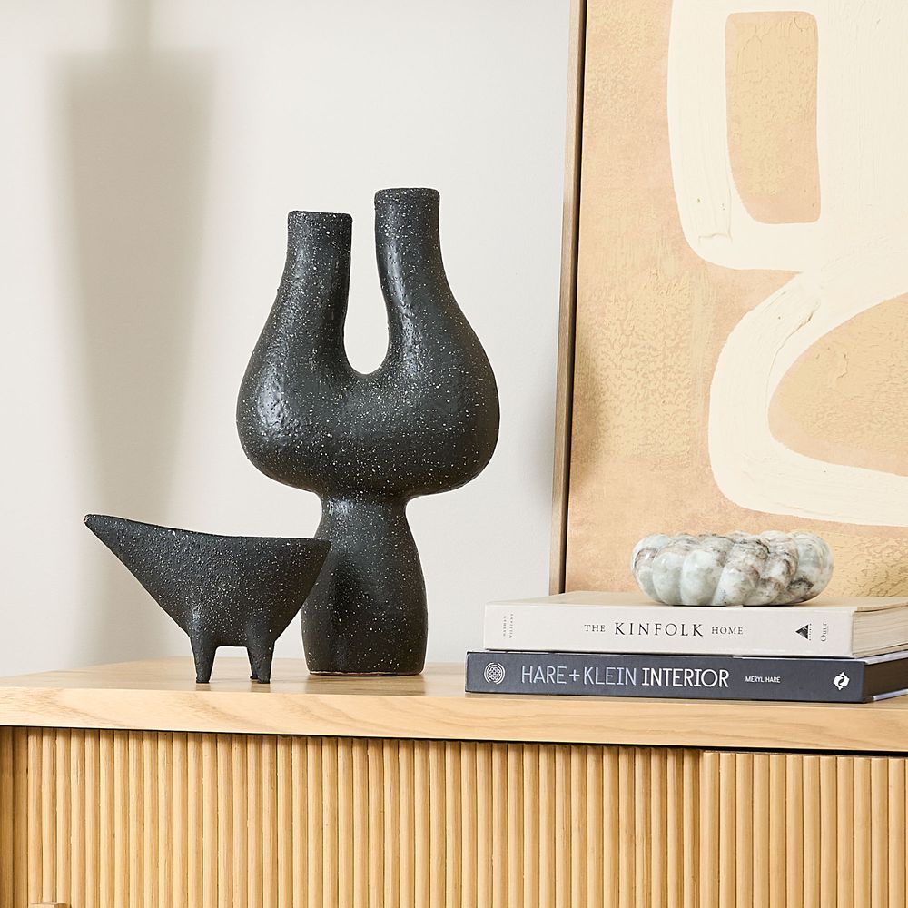 Moore Vase Tall in Charcoal