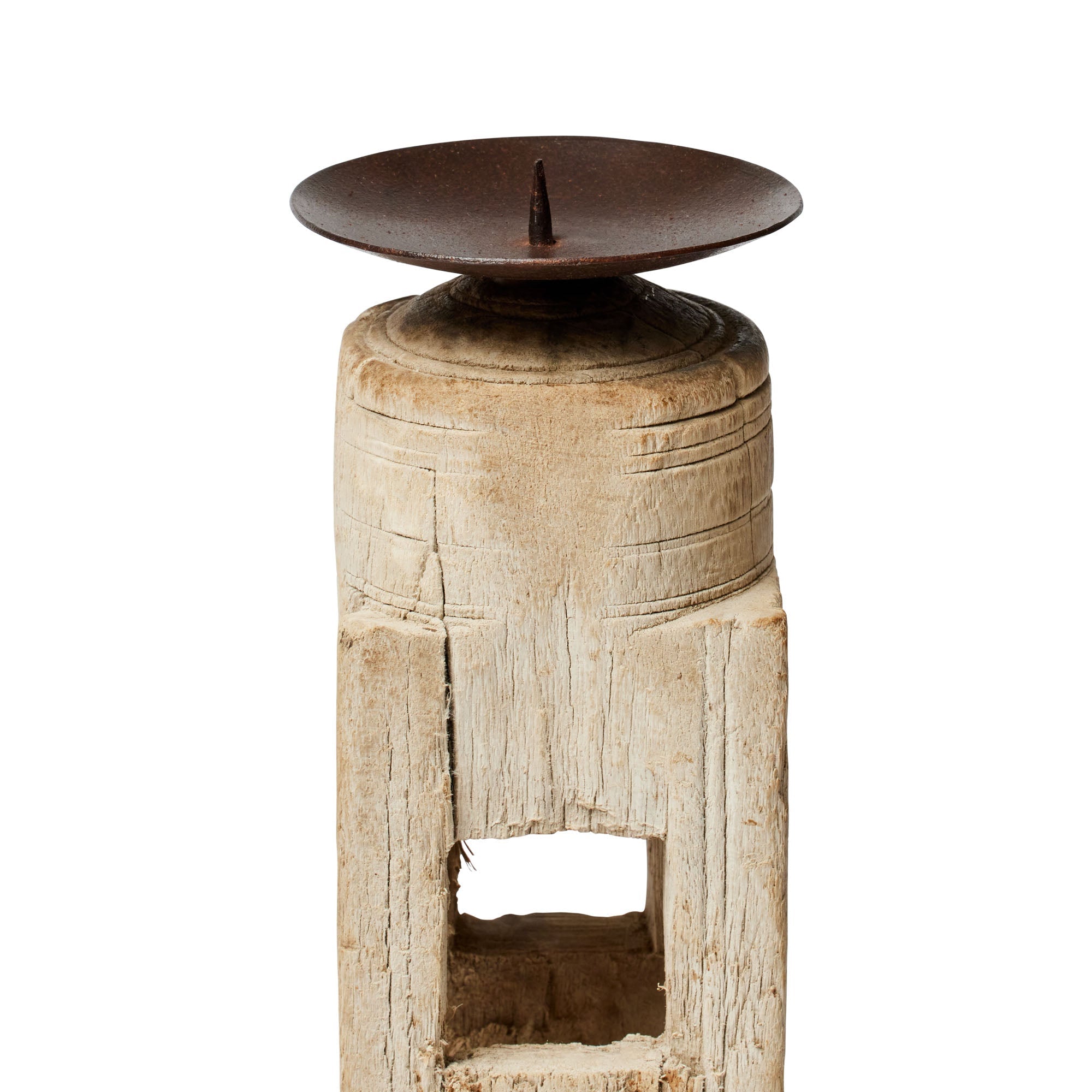 Tambiku Candleholder in Bleached Wood