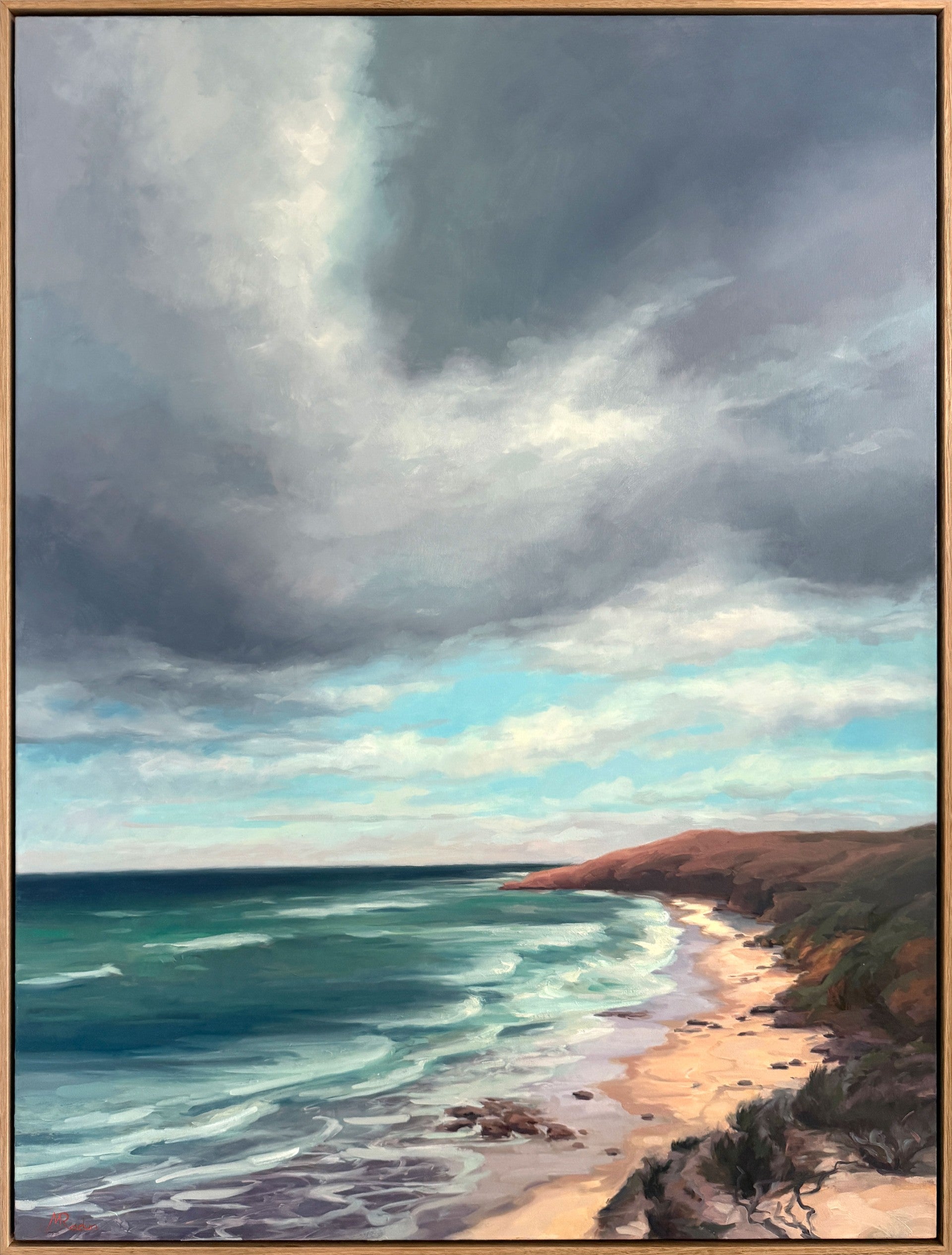 Coastline under cloud